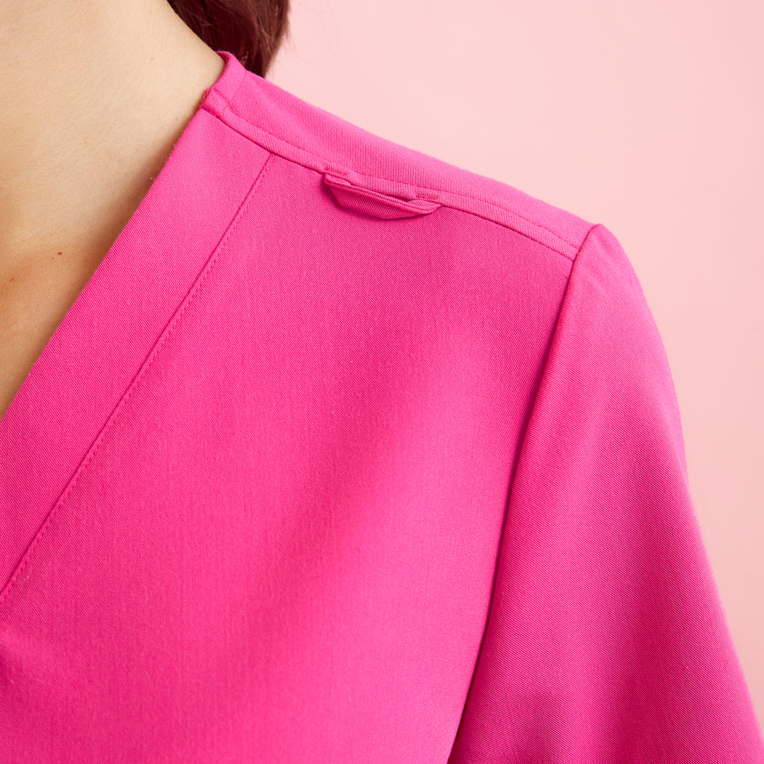 Biz Care The Pink V Neck Scrub Top | Ladies Scrubs