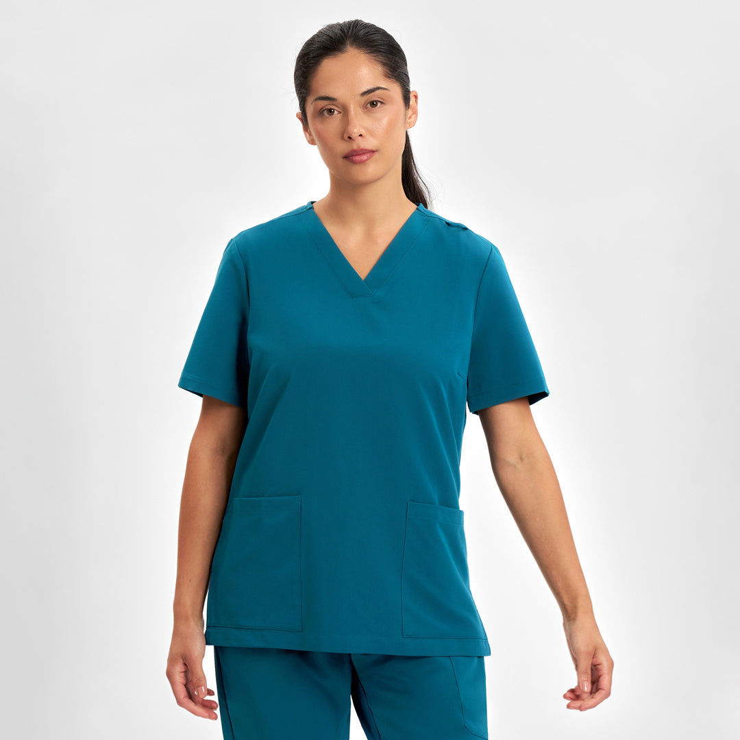 Biz Care The Pulse V Neck Scrub Top | Womens Caribbean Scrubs