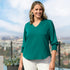 Gloweave The Cleo V Neck Top | Ladies Shirts & Tops