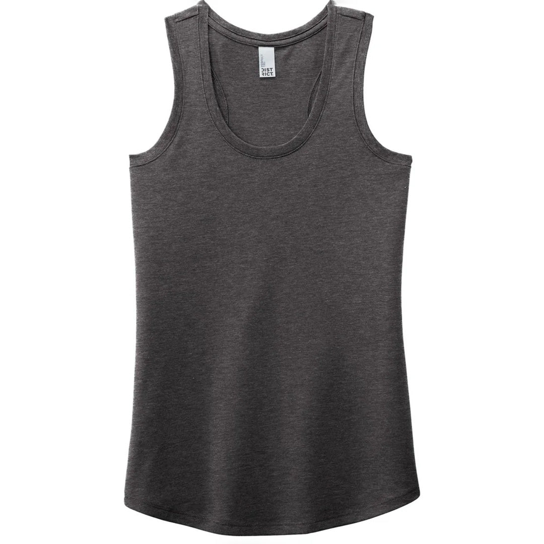 District The Racer Back Tank | Ladies Charcoal Shirts & Tops
