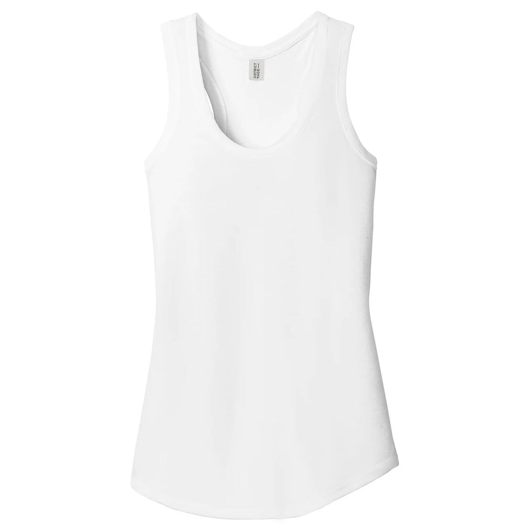 District The Racer Back Tank | Ladies White Shirts & Tops