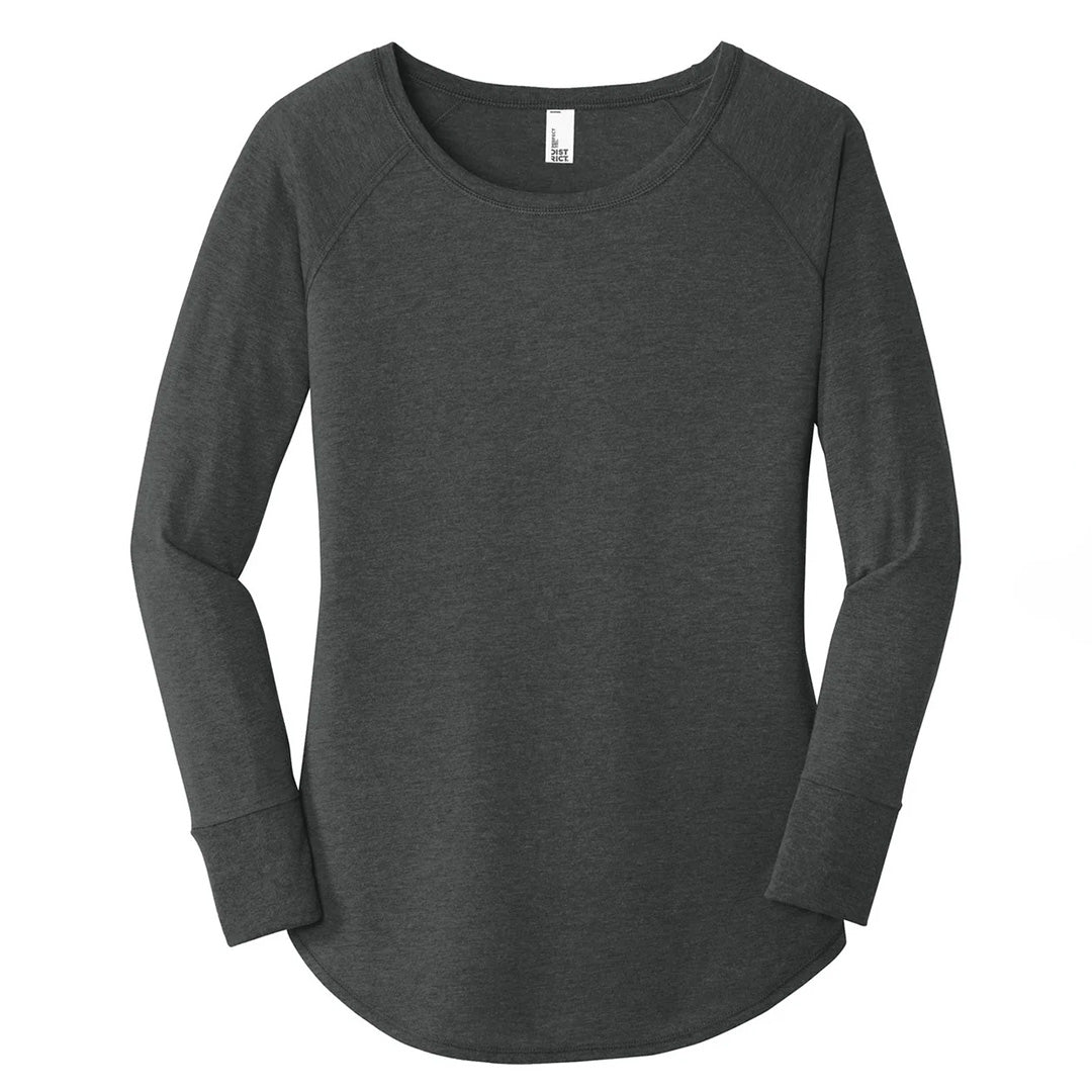 District The Tri Blend Tee | Long Sleeve | Ladies Black Shirts & Tops