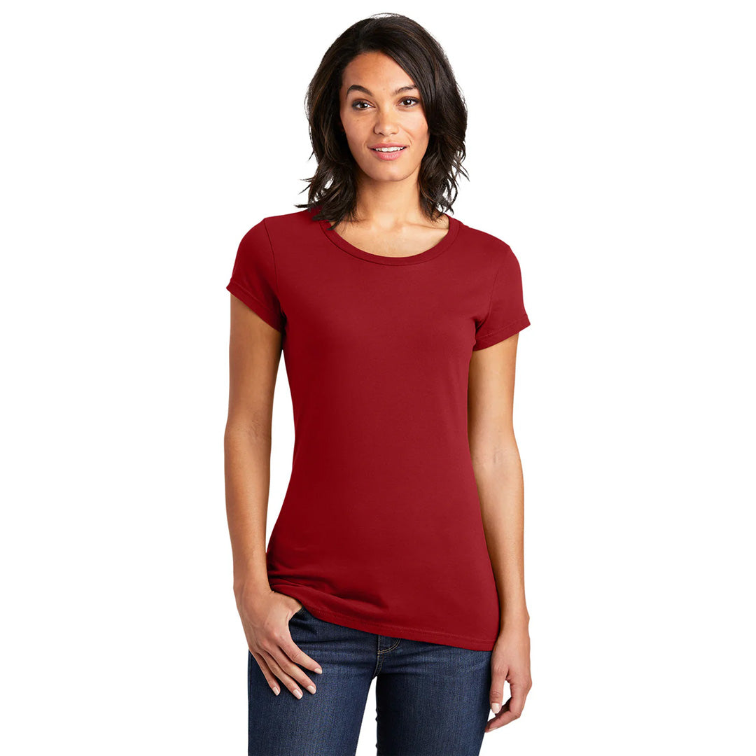 District The VIP Tee | Solid Colours | Ladies Red Shirts & Tops