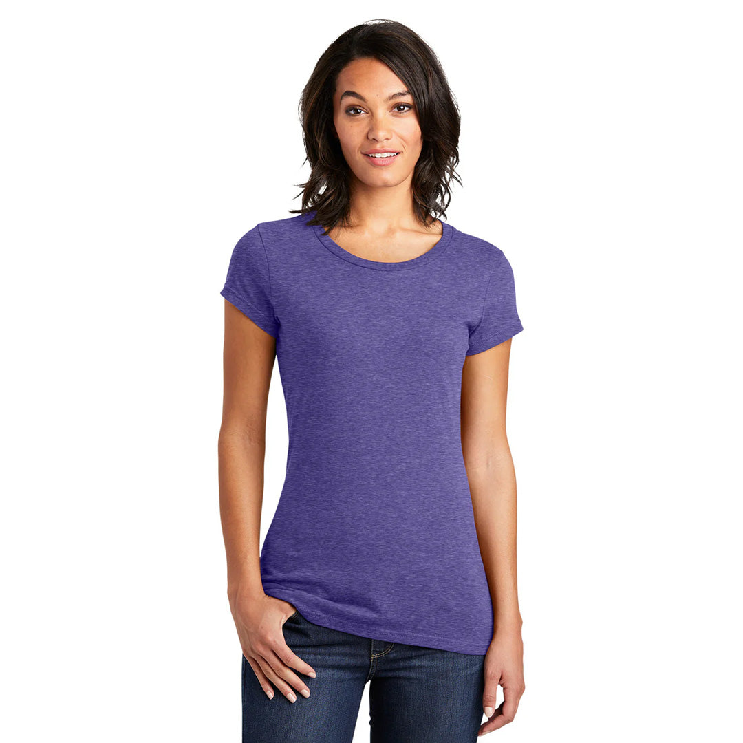 District The VIP Tee | Marle Colours | Ladies Purple Marle Shirts & Tops