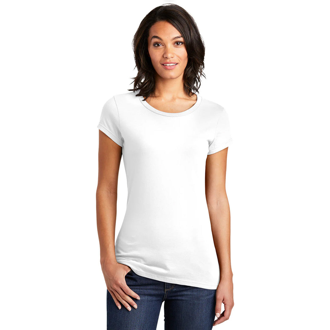 District The VIP Tee | Solid Colours | Ladies White Shirts & Tops