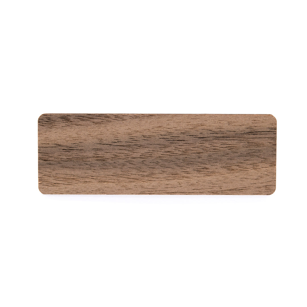 House of Uniforms The Wooden Name Badge | Pin or Magnet Fitting Walnut Branding