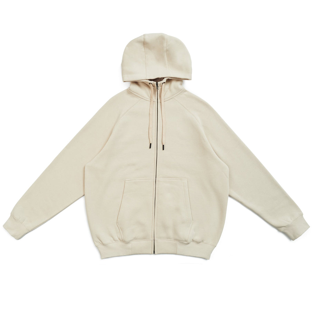 Ramo The Cotton Care Zip Through Hoodie | Mens Natural Outerwear