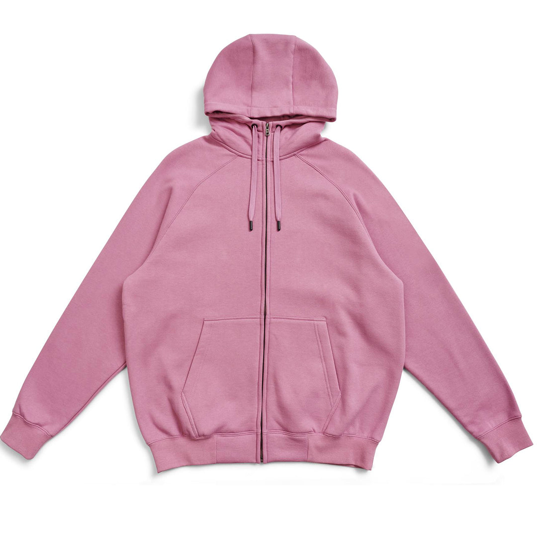 Ramo The Cotton Care Zip Through Hoodie | Mens Pink Outerwear