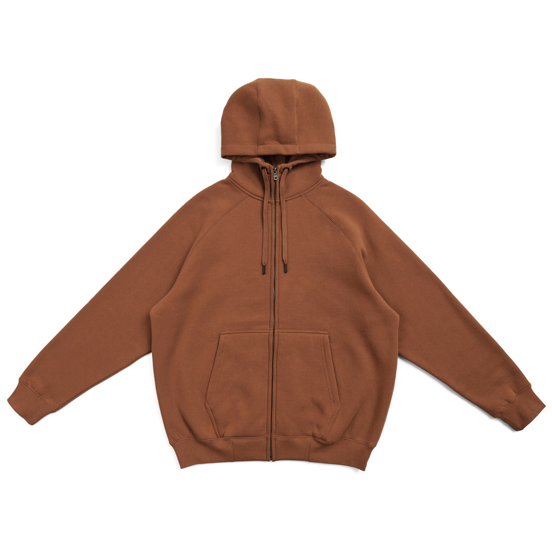 Ramo The Cotton Care Zip Through Hoodie | Mens Toffee Outerwear