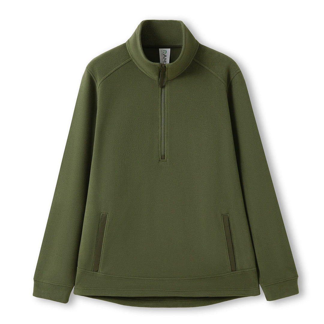 Ramo The Polar Fleece Zip Top | Mens Olive-gr Outerwear