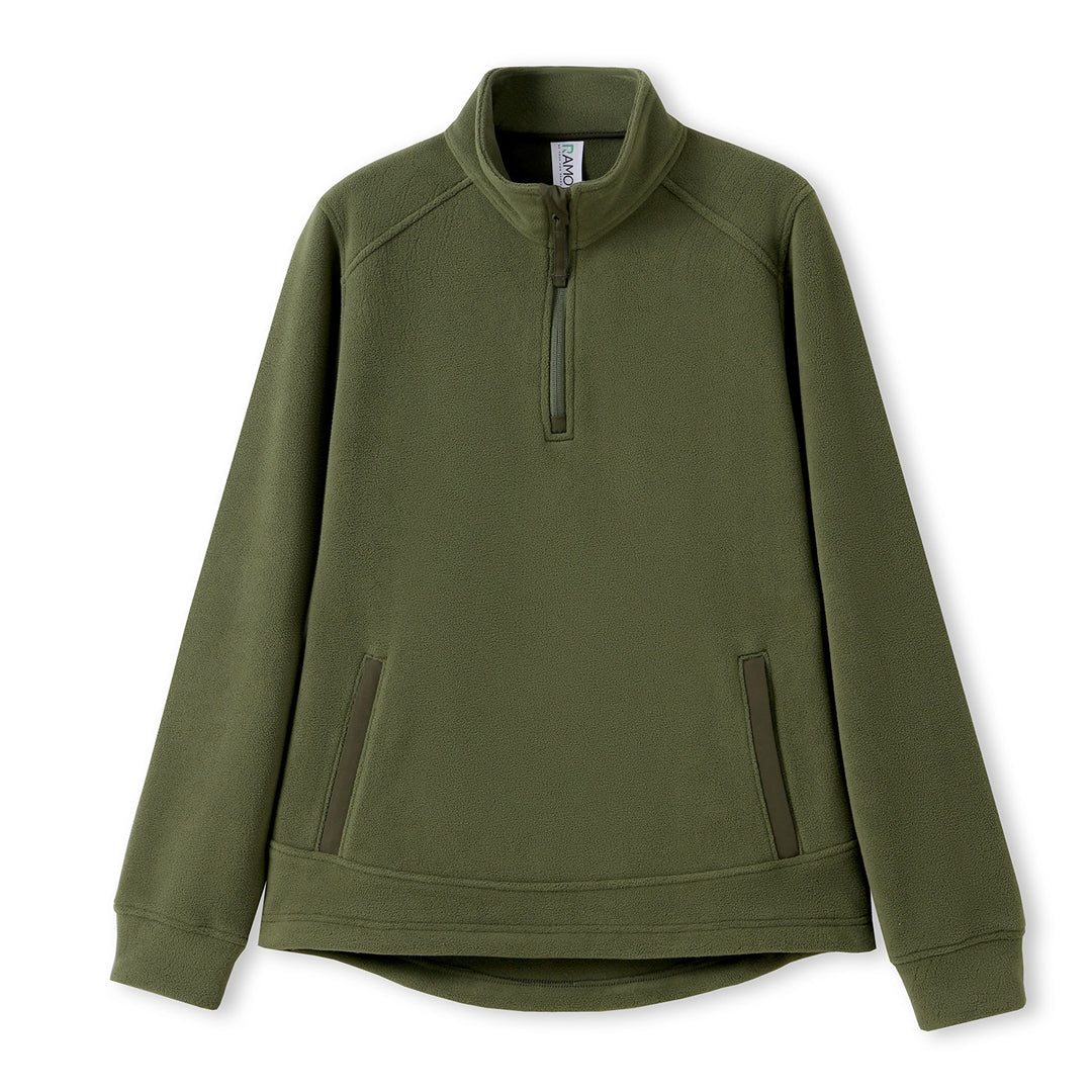 Ramo The Polar Fleece Zip Top | Ladies Olive-gr Outerwear