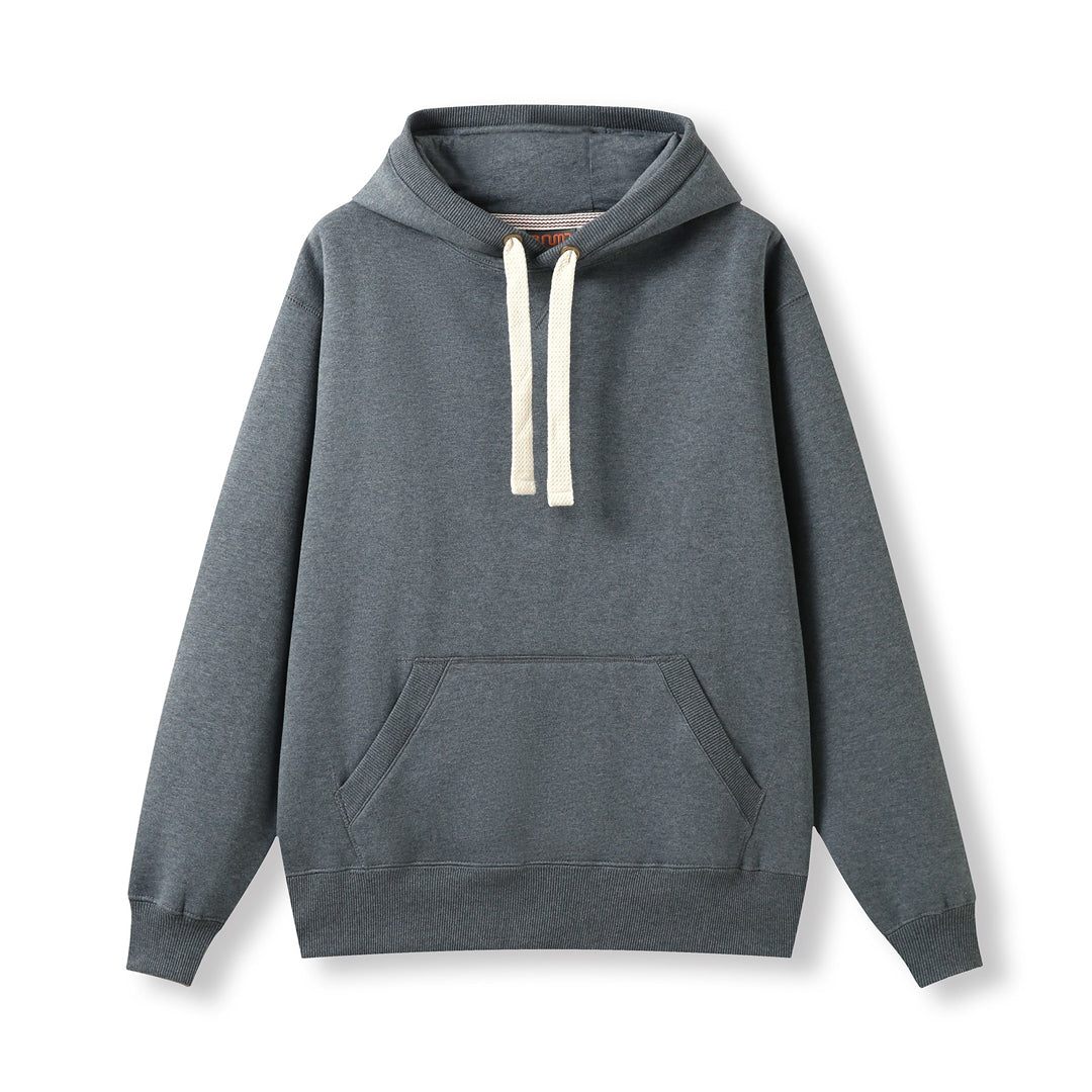 Ramo The Brushed Heavy Fleece Pull On Hoodie | Mens Charcoal Marle Hoodie