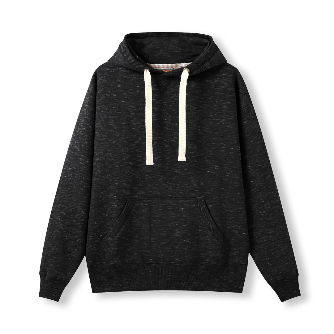 Ramo The Brushed Heavy Fleece Pull On Hoodie | Mens Black Marle Hoodie