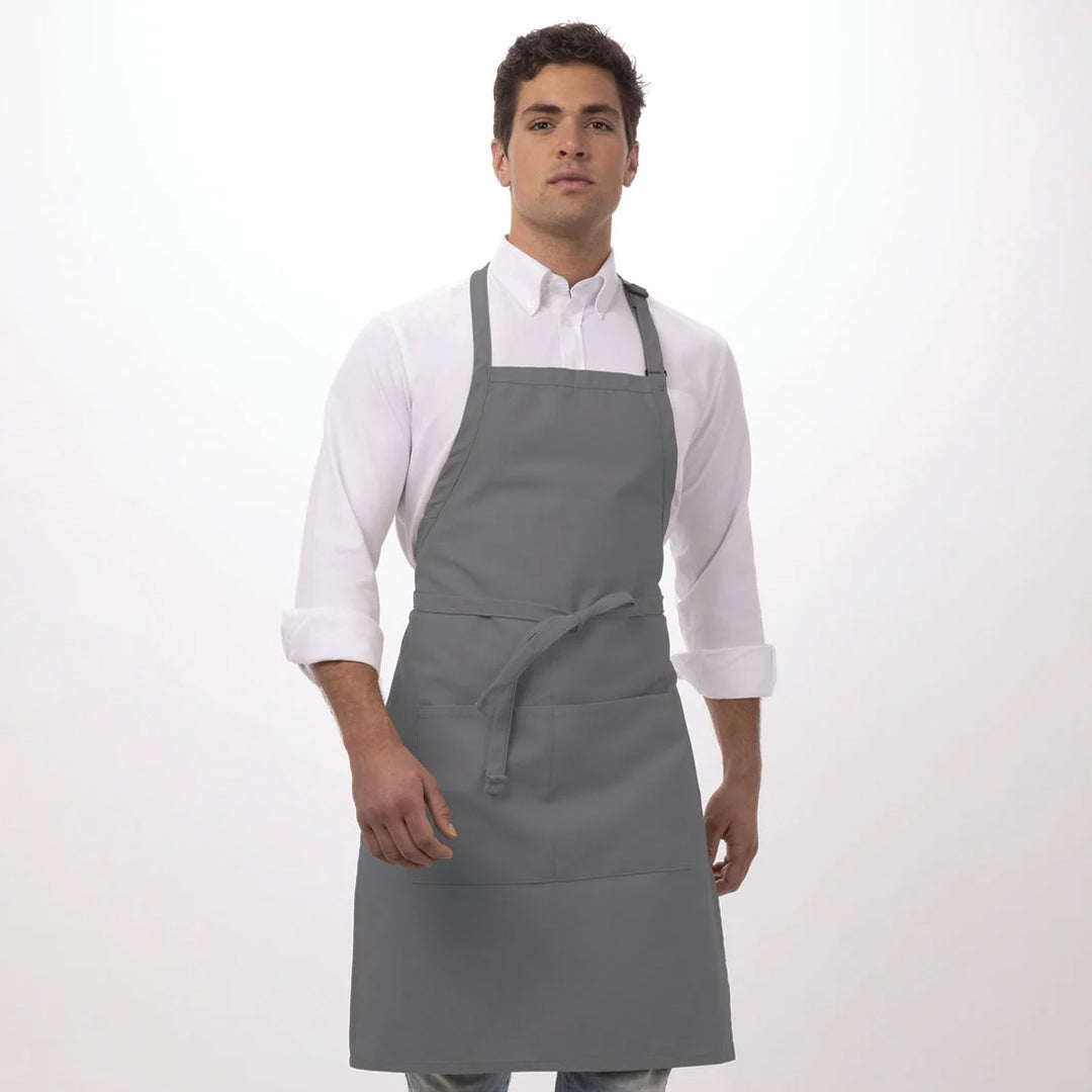 Chef Works The Chef Works Bib Apron Grey Aprons