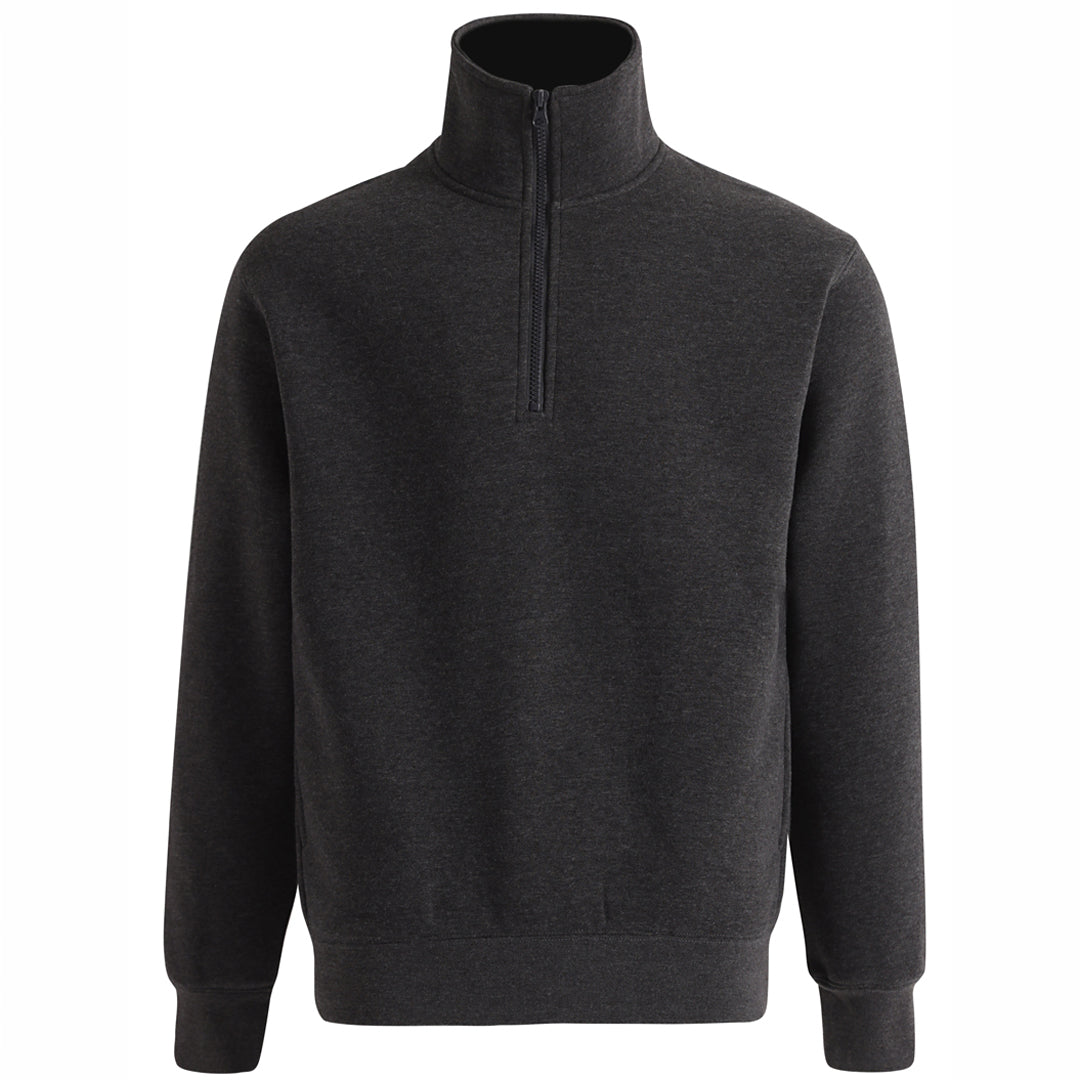 Winning Spirit The Falcon Half-Zip Jumper | Adults Charcoal Marle Outerwear