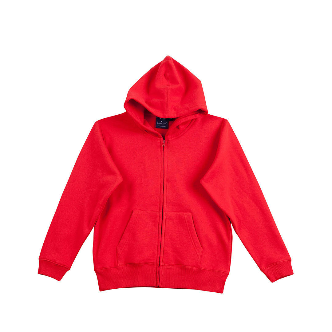 Winning Spirit The Double Bay Full Zip Hoodie | Kids Red Outerwear