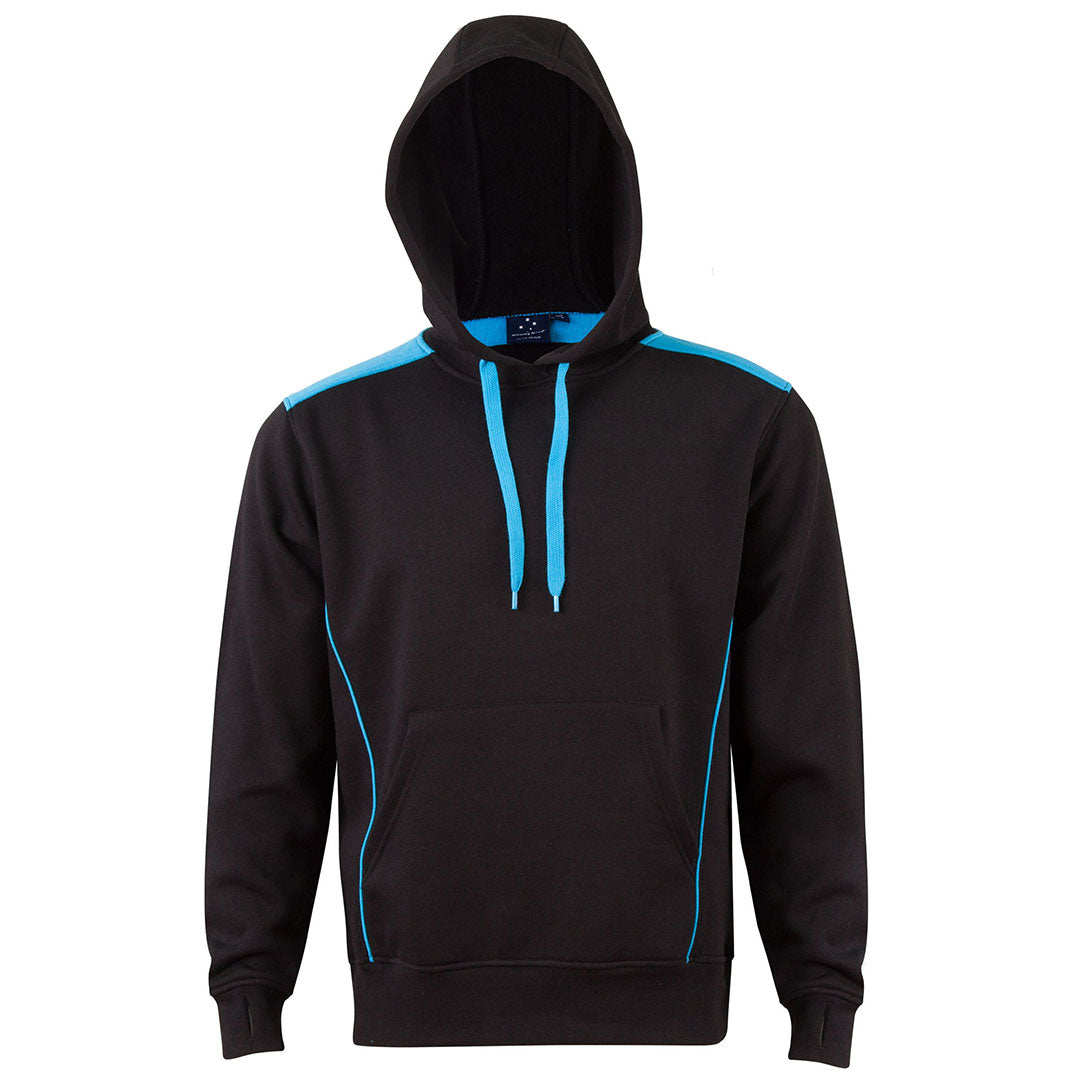 Winning Spirit The Croxton Contrast Hoodie | Adults Black/Aqua Outerwear
