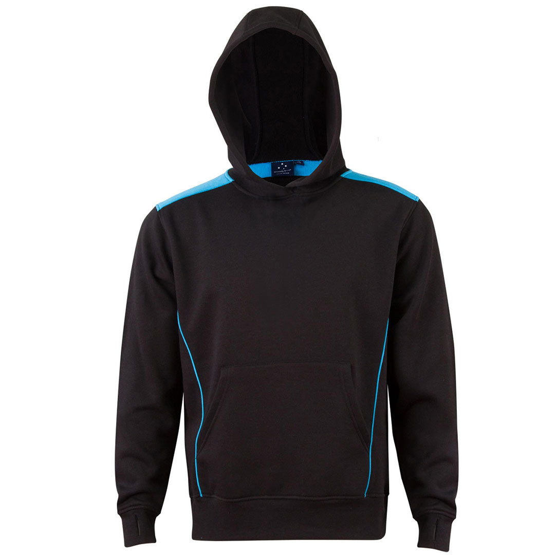 Winning Spirit The Croxton Contrast Hoodie | Kids Black/Aqua Outerwear