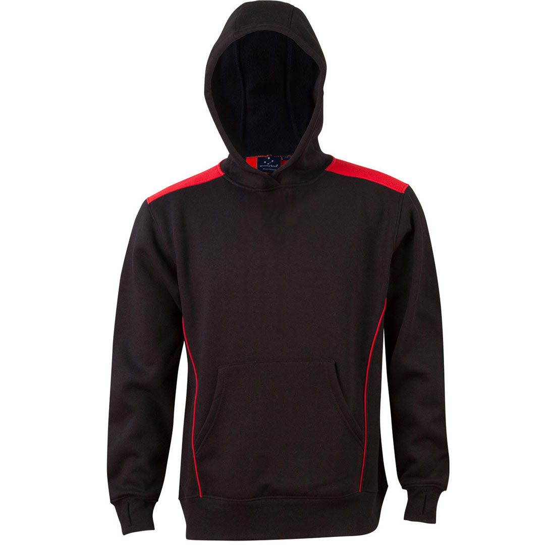 Winning Spirit The Croxton Contrast Hoodie | Kids Black/Red Outerwear