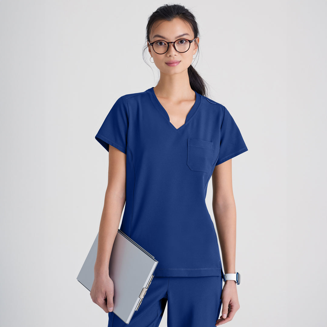 Greys Anatomy by Barco The Sway Top | Ladies | Greys Anatomy Evolve Indigo Scrubs