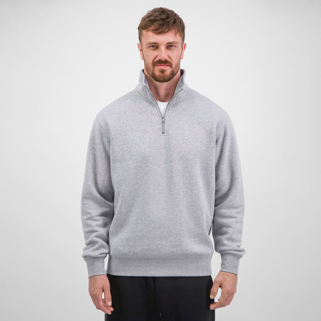 Goodmates The Everyday 1/4 Zip Jumper | Mens Grey Marle Shirts & Tops