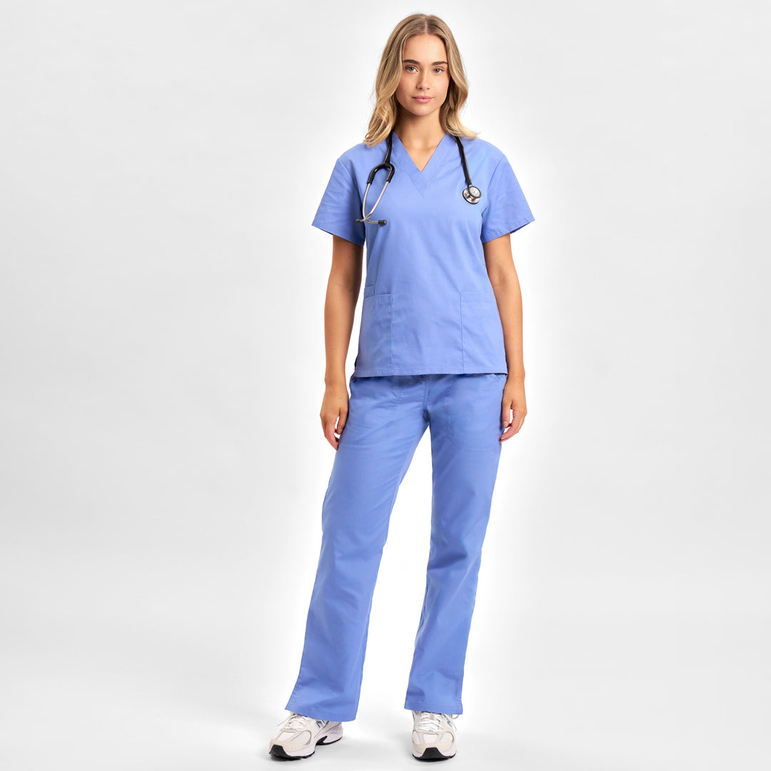 Biz Collection The Classic Scrub Pant | Ladies Mid Blue Scrubs