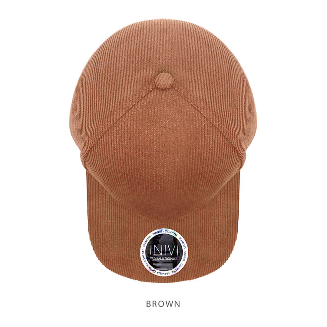 Inivi The Cotton Cord Cap | Adults Brown Hats