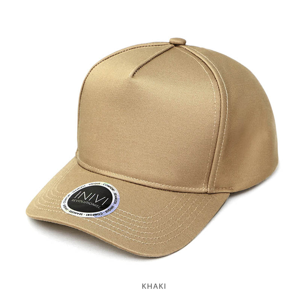 Inivi The Polyester Cotton Snap Back Cap | Adults Light Khaki Hats
