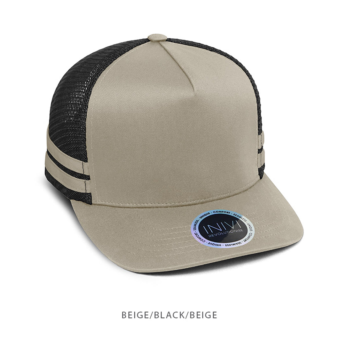 Inivi The A Frame Trucker Cap | Adults Beige/Black Hats