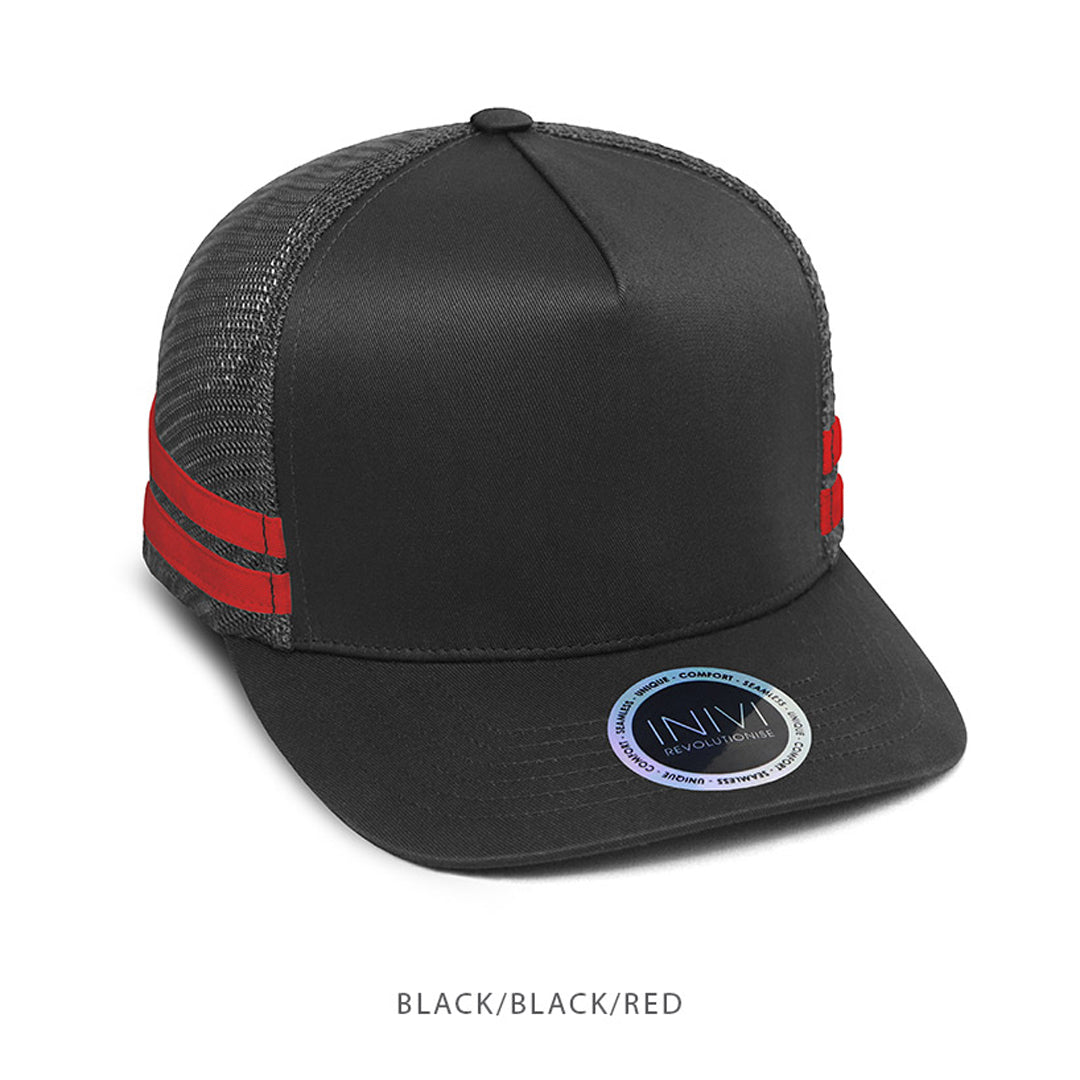 Inivi The A Frame Trucker Cap | Adults Black/Red Hats
