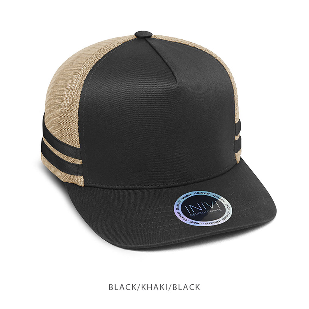 Inivi The A Frame Trucker Cap | Adults Black/Khaki Hats