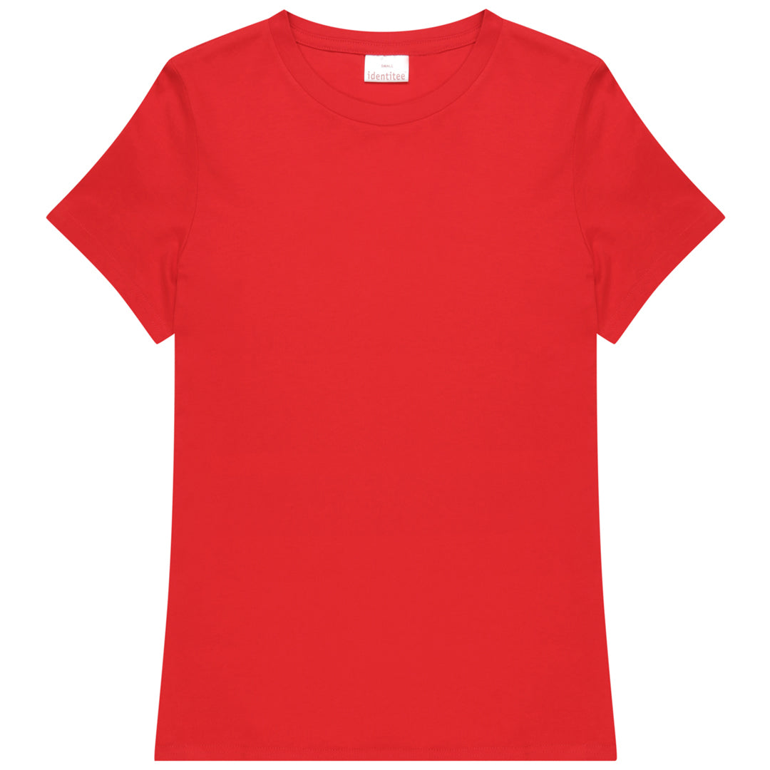 Identitee The Ella Tee | Ladies Red Shirts & Tops