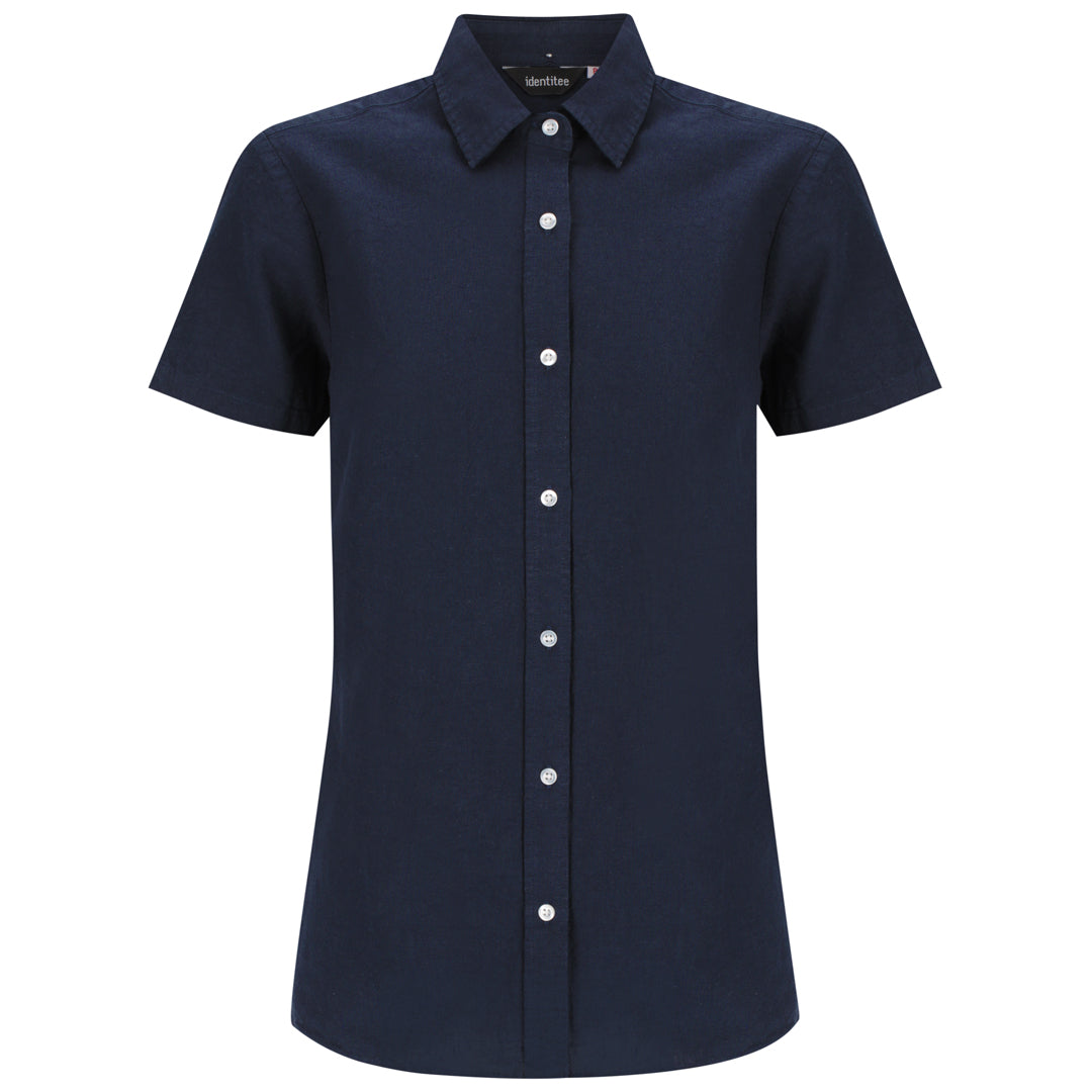 Identitee The Floyd Shirt | Ladies | Short Sleeve Navy Shirts & Tops