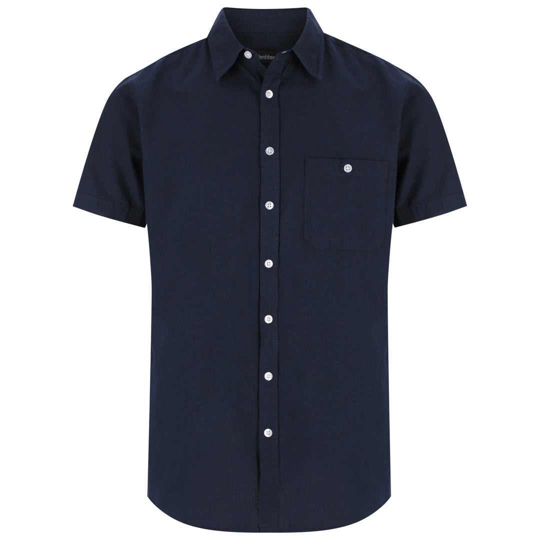 Identitee The Floyd Shirt | Mens | Short Sleeve Navy Shirts & Tops