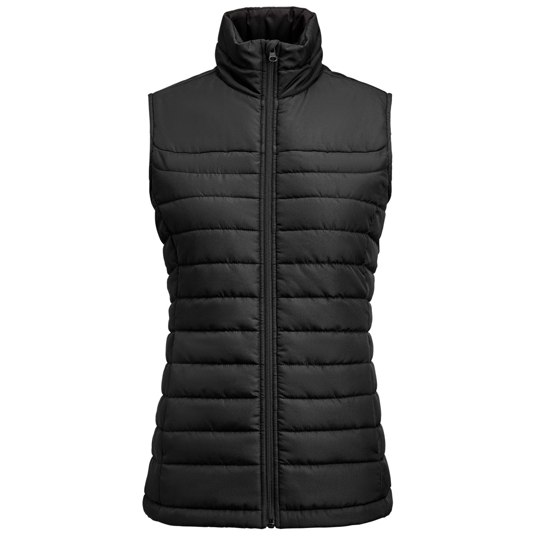 James Harvest The Arches Puffer Vest | Womens Black Coats & Jackets