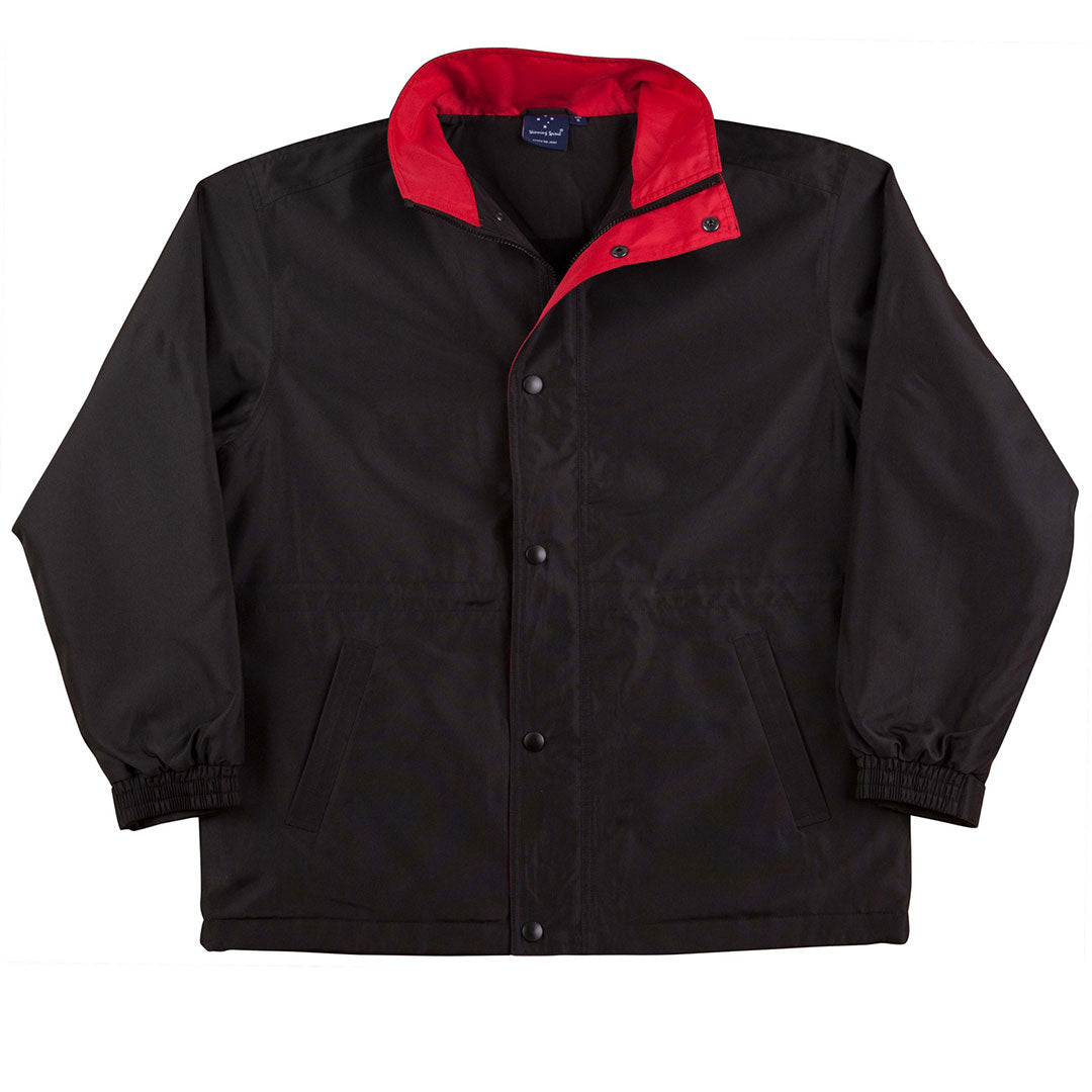 Winning Spirit The Stadium Jacket | Kids Black/Red Coats & Jackets