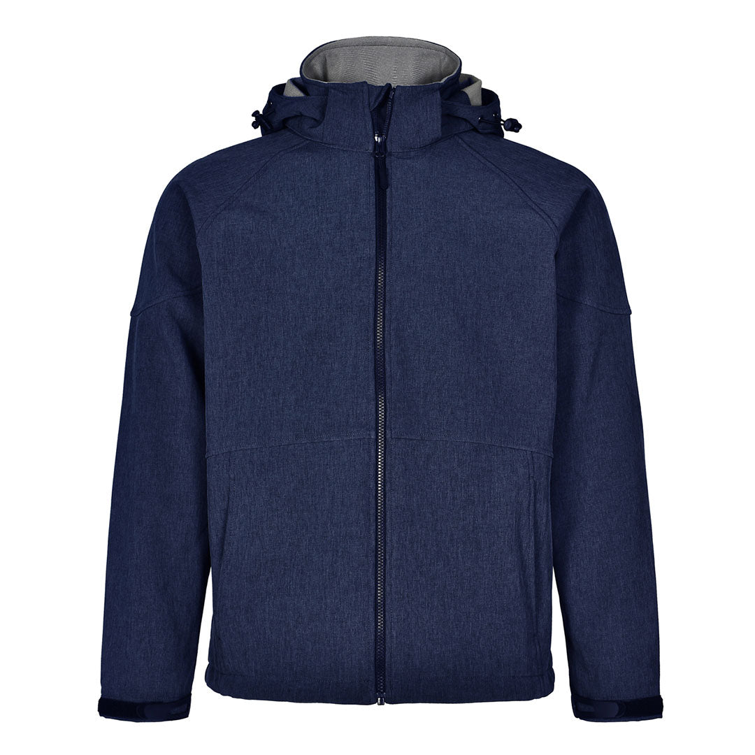 Winning Spirit The Aspen Softshell Hooded Jacket | Mens Navy Marle Coats & Jackets