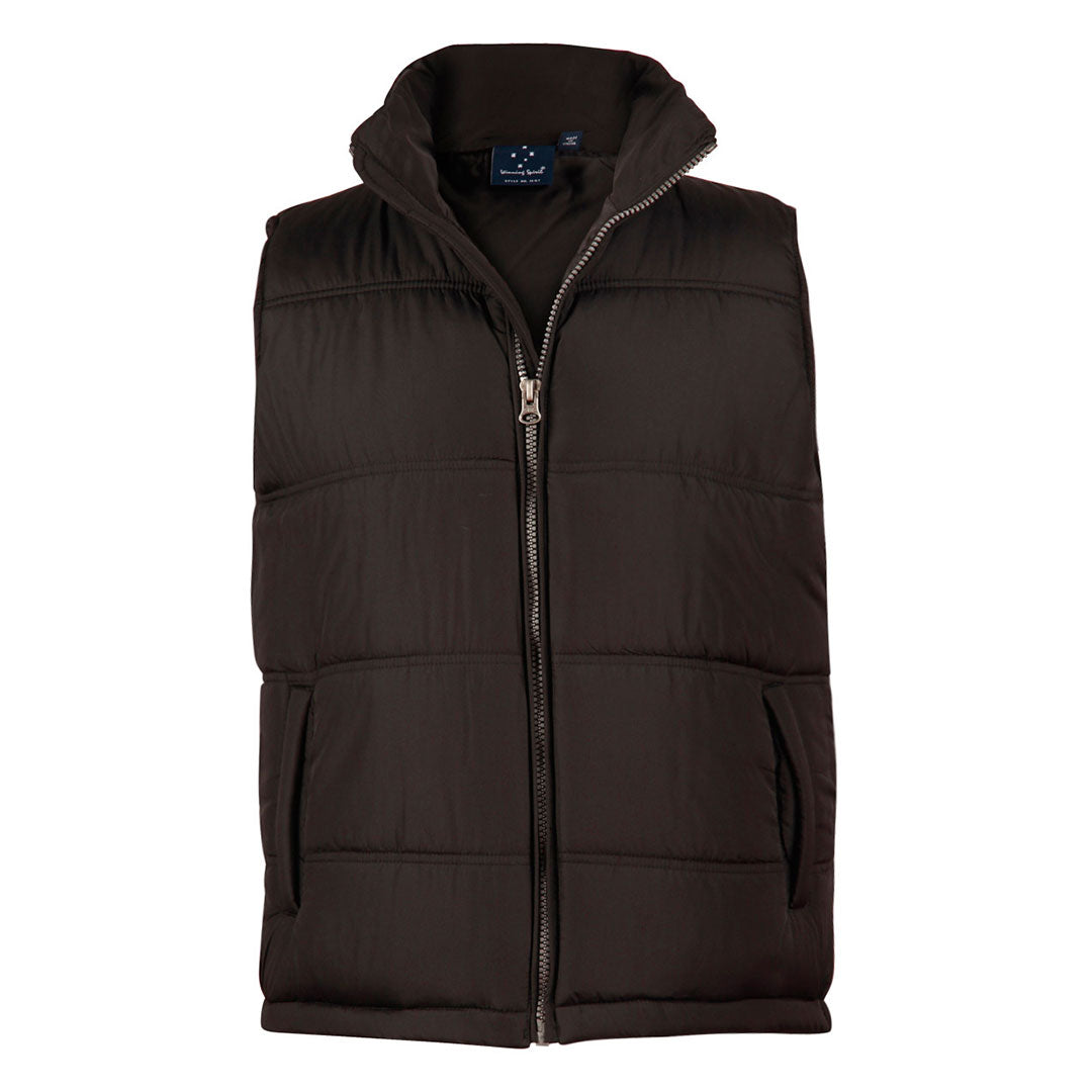 Winning Spirit The Everest Heavy Quilted Vest | Adults Black Coats & Jackets
