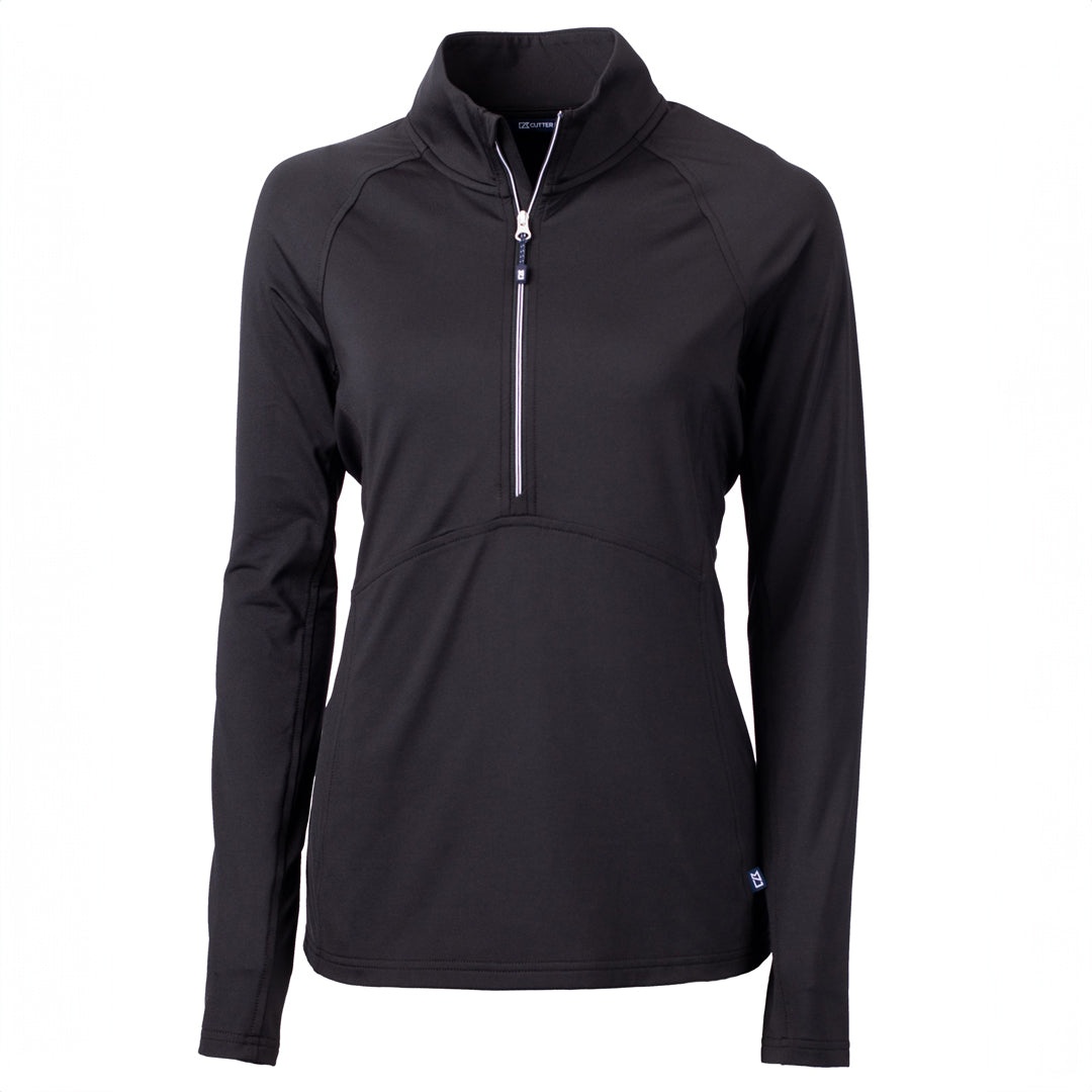 Cutter and Buck The Adapt Half Zip Top | Ladies Black Shirts & Tops