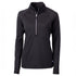 Cutter and Buck The Adapt Half Zip Top | Ladies Black Shirts & Tops
