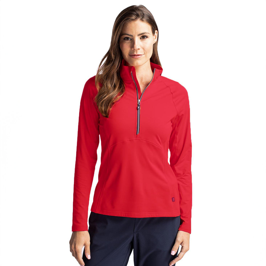 Cutter and Buck The Adapt Half Zip Top | Ladies Shirts & Tops