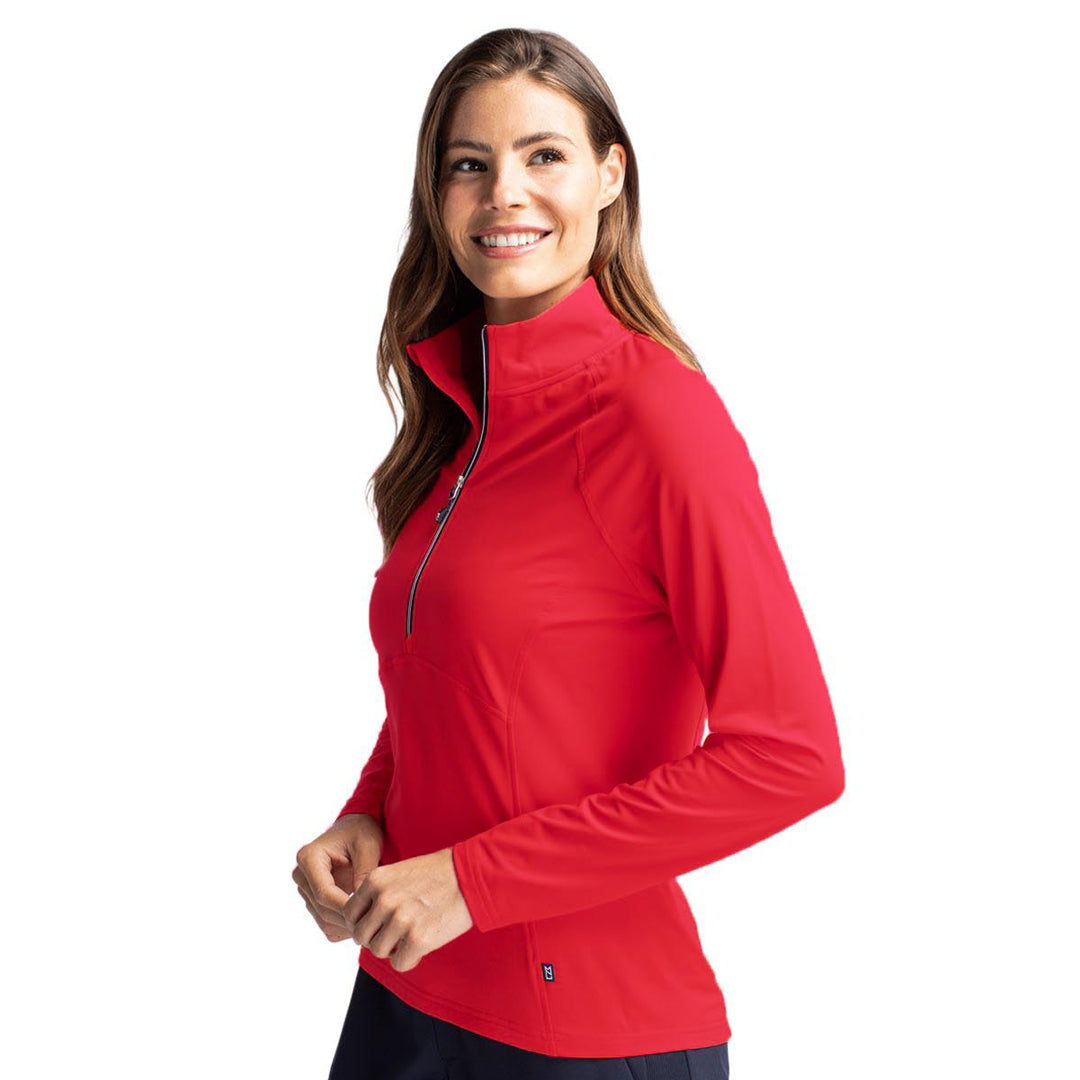 Cutter and Buck The Adapt Half Zip Top | Ladies Shirts & Tops