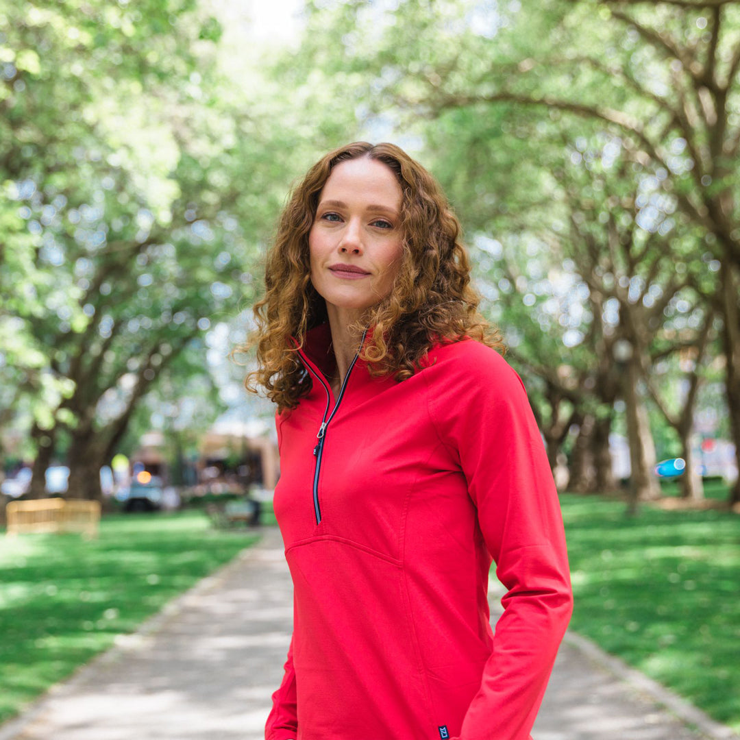 Cutter and Buck The Adapt Half Zip Top | Ladies Shirts & Tops