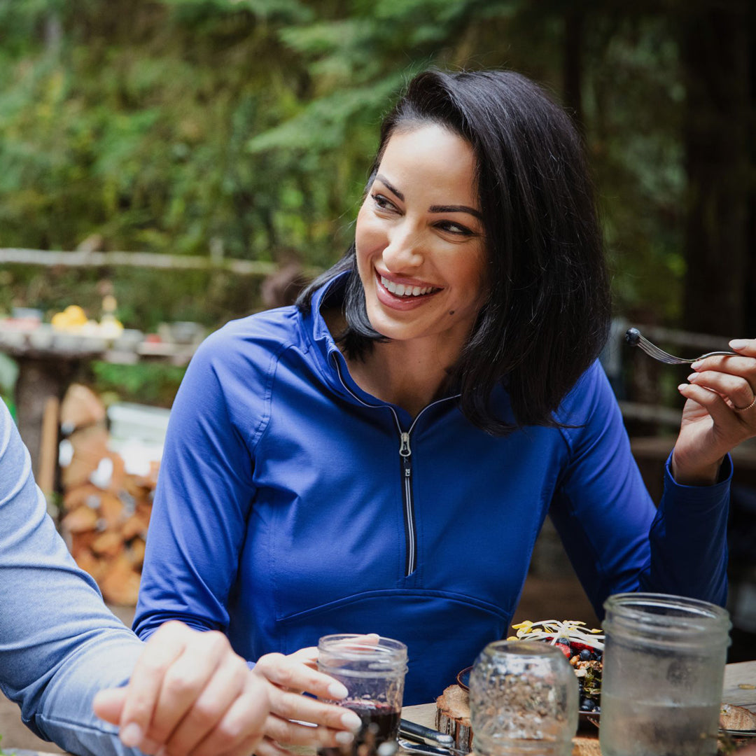 Cutter and Buck The Adapt Half Zip Top | Ladies Shirts & Tops