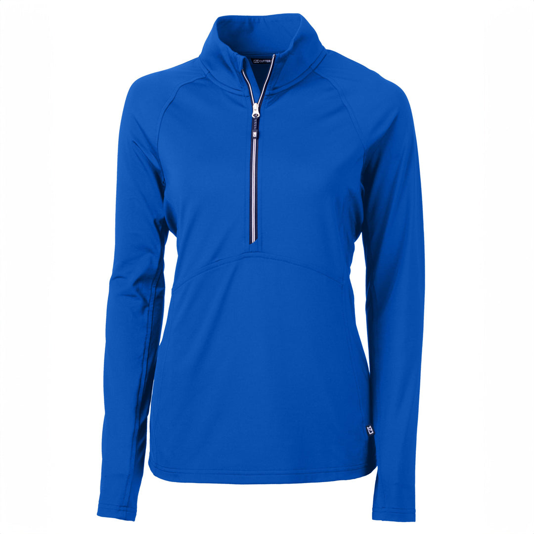 Cutter and Buck The Adapt Half Zip Top | Ladies Tour Blue Shirts & Tops