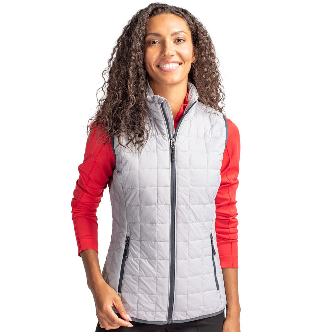 Cutter and Buck The Rainier Vest | Ladies Silver Outerwear