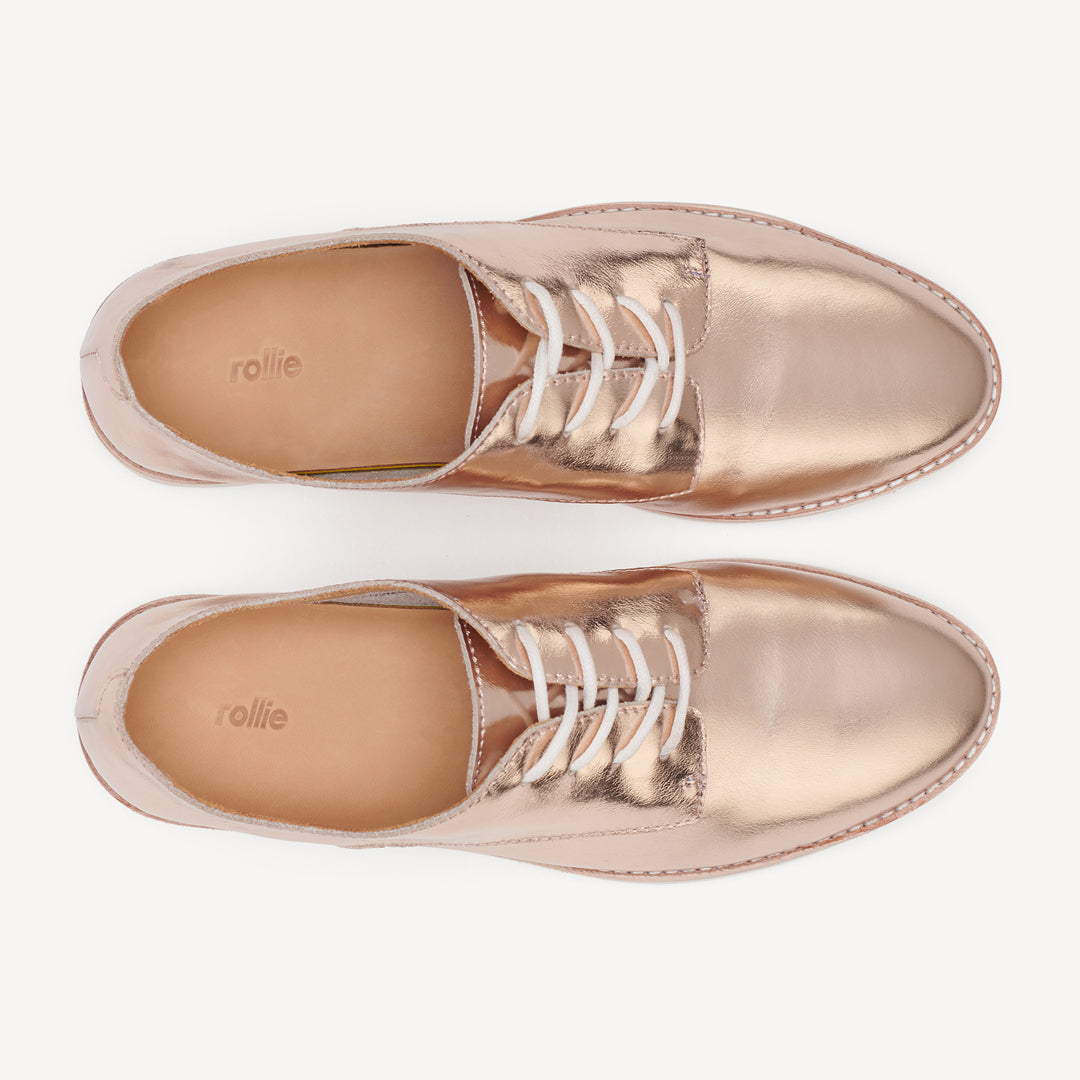 Rollie The Derby Super Soft | Ladies Rose Gold Shoes