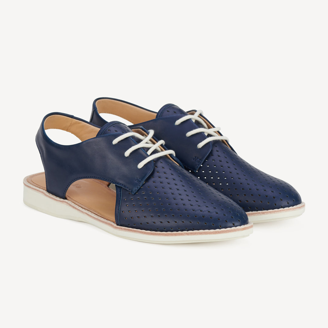 Rollie The Derby Slingback | Ladies Navy Shoes