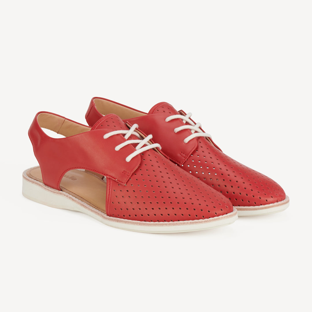 Rollie The Derby Slingback | Ladies Red Shoes