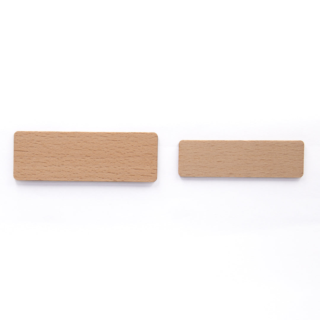 House of Uniforms The Wooden Name Badge | Pin or Magnet Fitting Branding